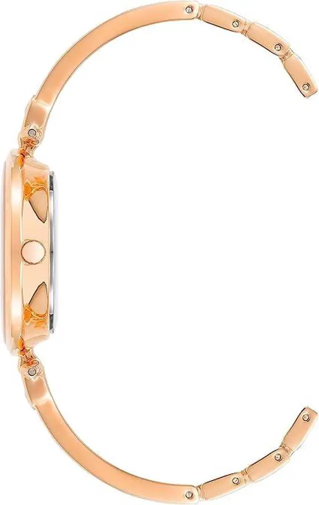 Alt view image 2 of 3 - Anne Klein Rose Gold-Tone White Mother-of-Pearl Bangle Diamond Accent Ladies Watch