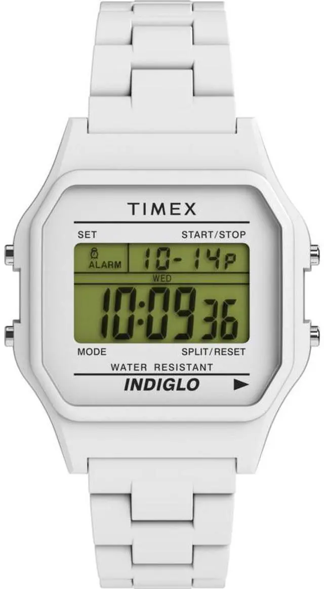 Main image of Timex T80 36mm Digital White Unisex Watch