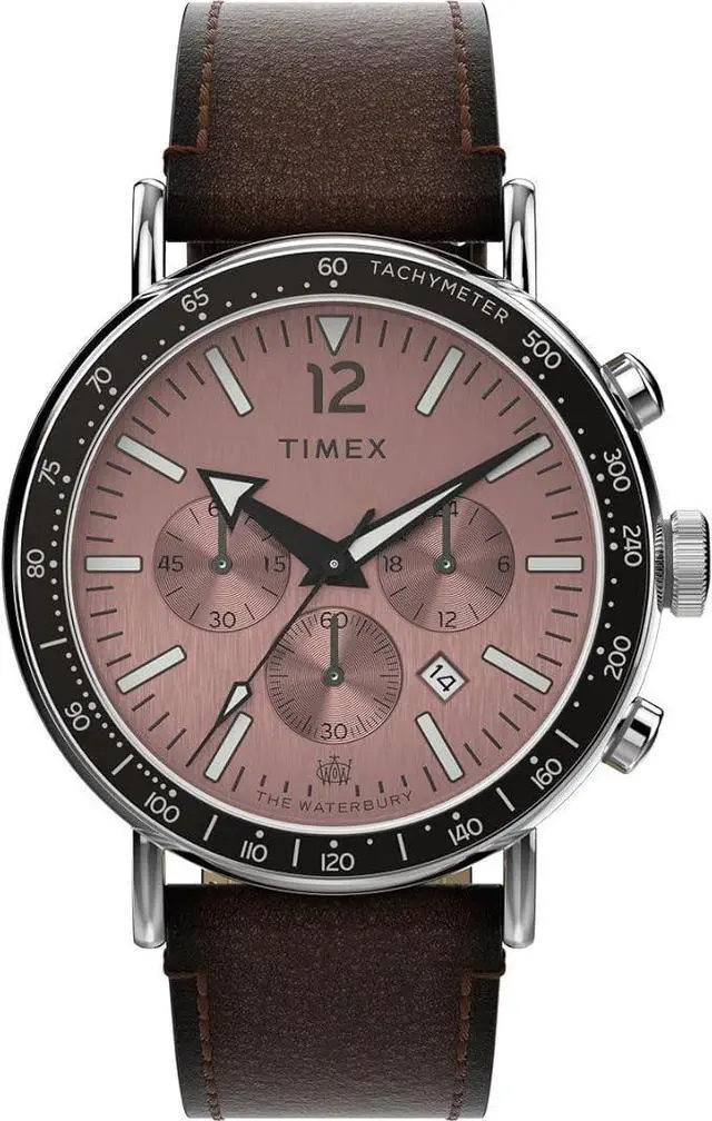 Main image of Timex Waterbury 43mm Brown Mens Watch