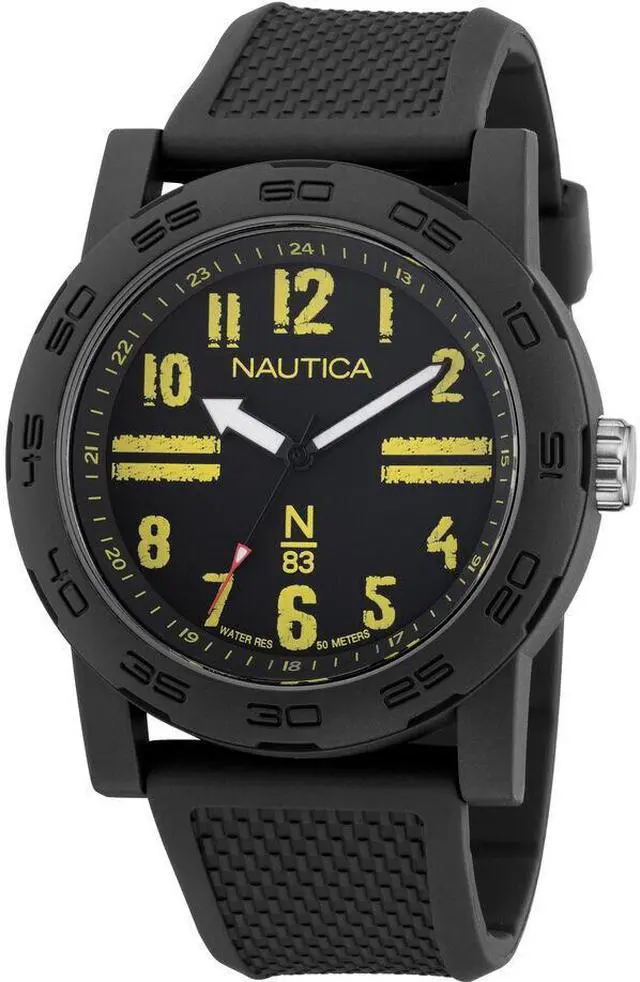 Main image of Nautica Ayia Triada Black PU Mens Watch