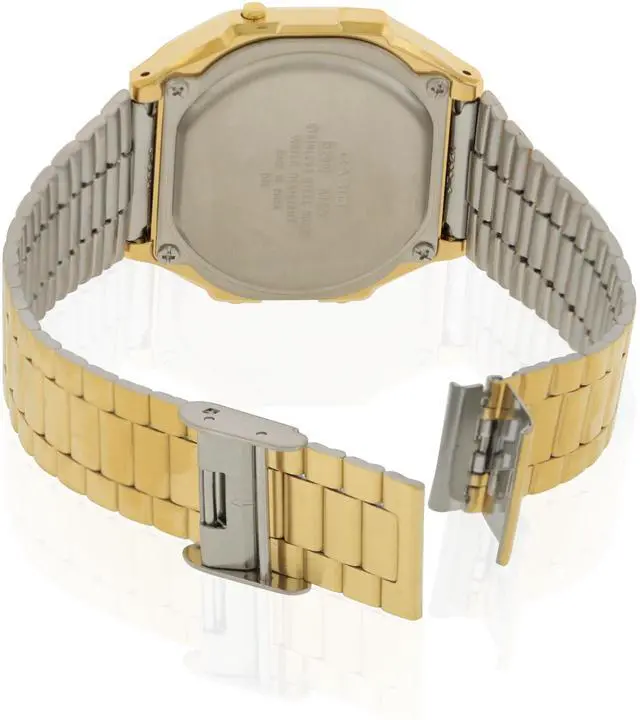 Alt view image 3 of 4 - Casio A168WG-9 Mens Vintage Gold Metal Band Illuminator Chronograph Alarm Watch
