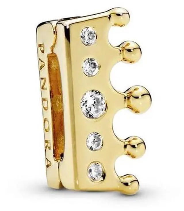 Main image of Pandora Reflexions Crown Clip 14k Gold Plated Charm