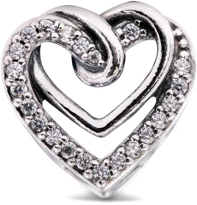 Main image of Pandora People Sparkling Entwined Hearts Charm -