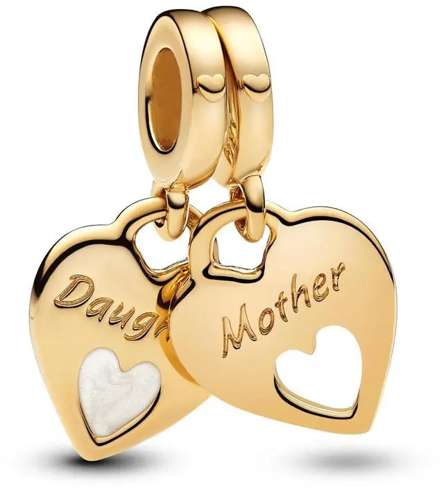 Main image of Pandora Moments Double Heart Split Dangle Charm