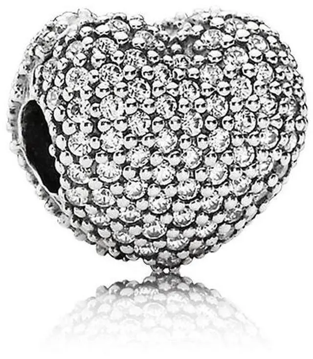 Main image of PANDORA Pave Open My Heart Clip - Clear CZ -