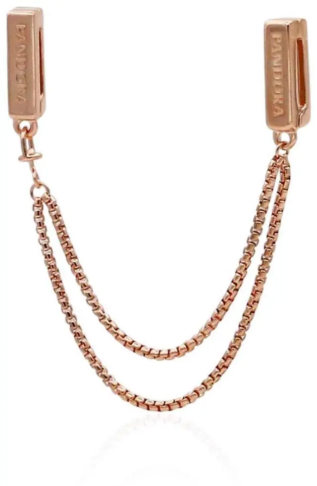 Main image of PANDORA Reflexions Floating Chains Safety Chain - PANDORA Rose