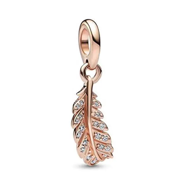 Alt view image 3 of 3 - Pandora Floating Curved Feather Dangle Charm