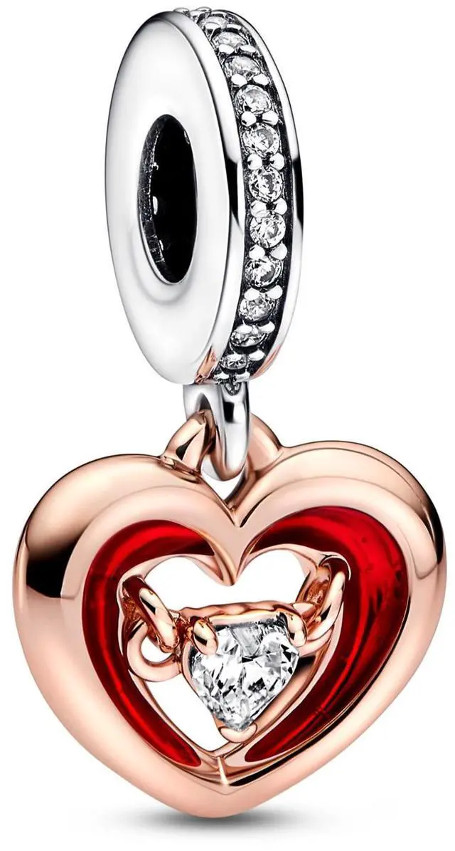 Main image of Pandora Two-tone Radiant Heart Dangle Charm