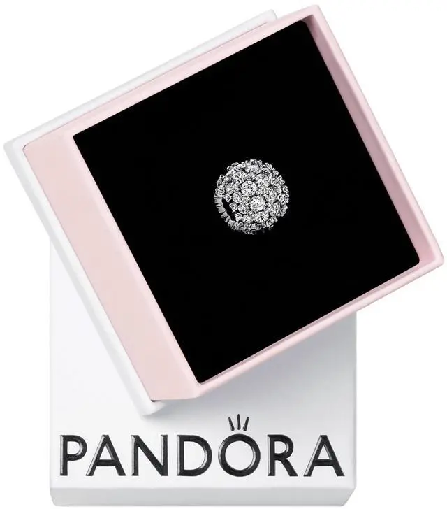 Alt view image 3 of 3 - Pandora Sparkling Pave Round Charm