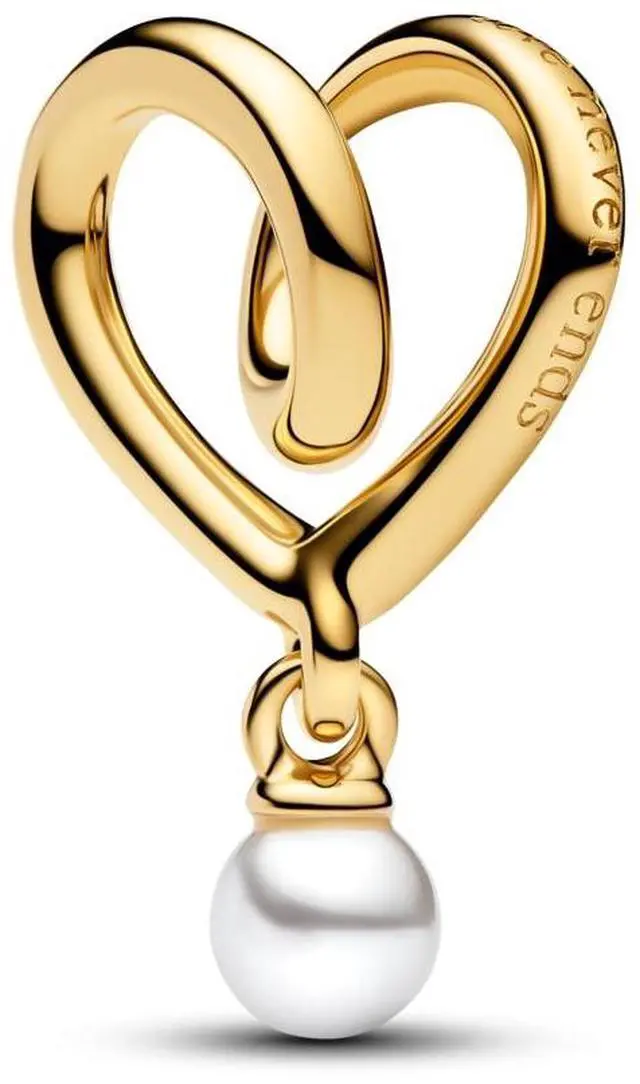 Main image of Pandora Wrapped Heart Charm 14k Gold-Plated Women's Jewelry