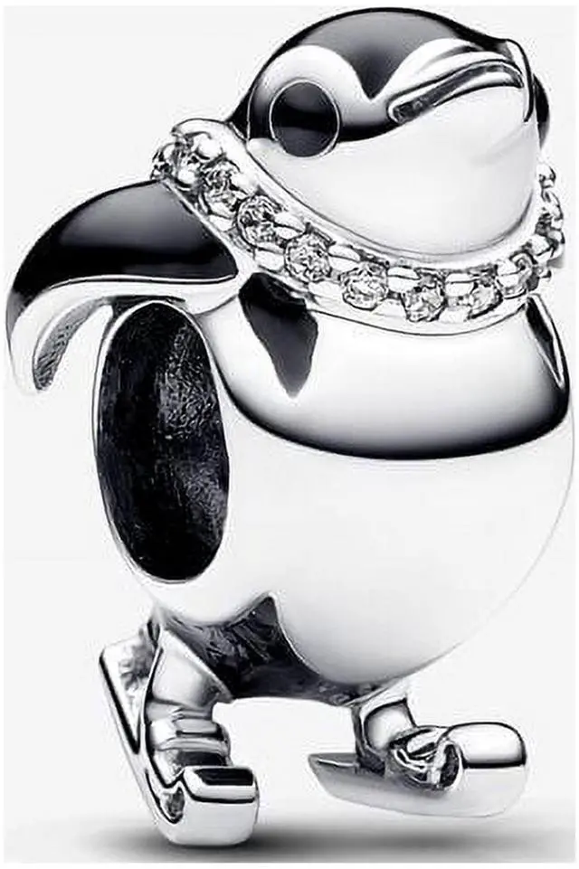 Alt view image 3 of 3 - Pandora Skiing Penguin Charm