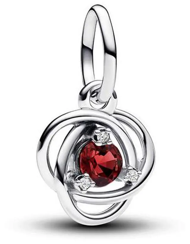 Main image of Pandora July True Red Eternity Circle Dangle Charm