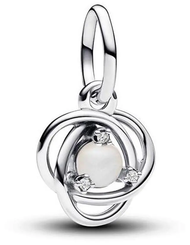 Main image of Pandora June White Eternity Circle Dangle Charm