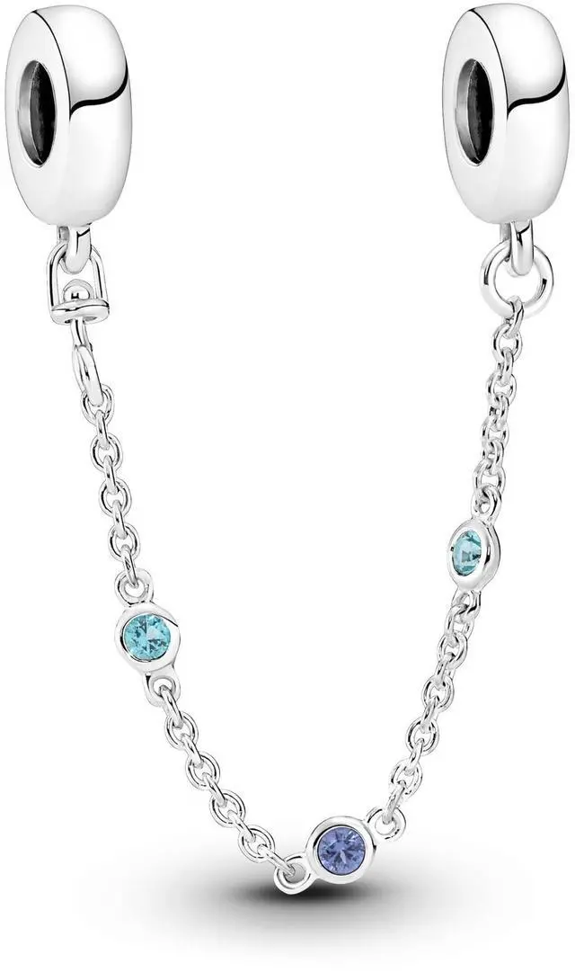 Main image of Pandora Triple Blue Stone Safety Chain