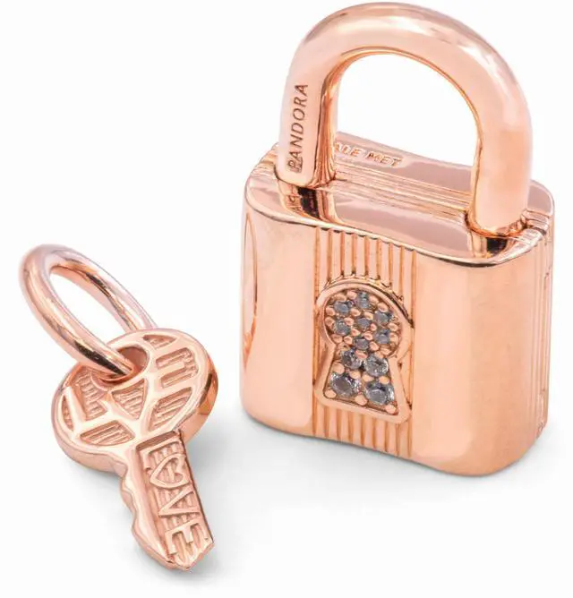 Main image of Pandora Padlock & Key Dangle Charm