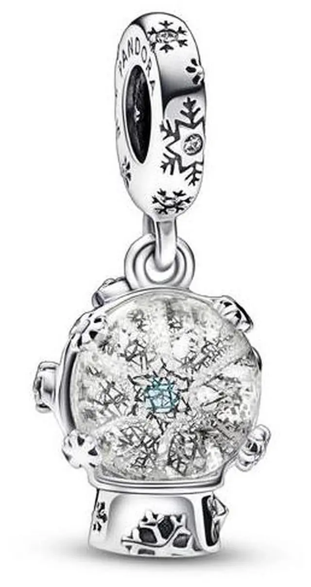 Main image of Pandora Snowflake Snow Globe Dangle Charm