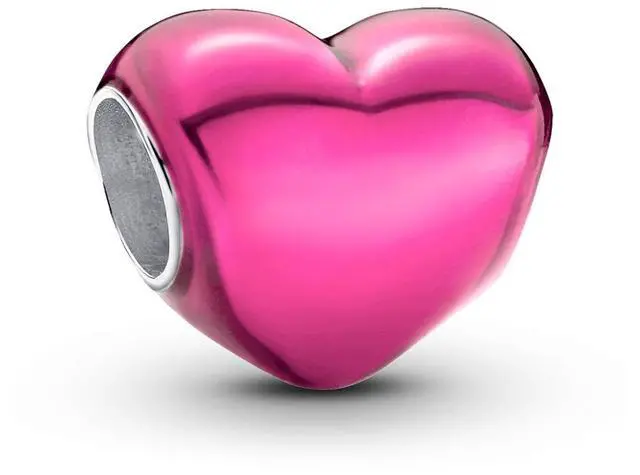 Main image of Pandora Metallic Pink Heart Charm