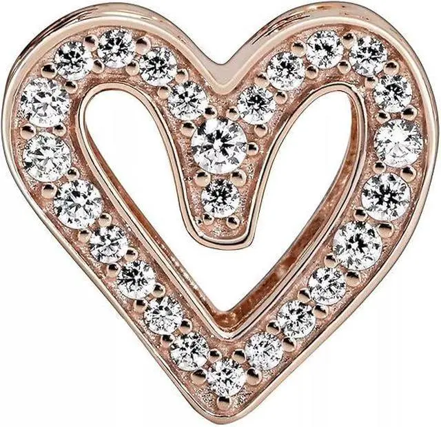 Alt view image 2 of 3 - Pandora Sparkling Freehand Heart Charm