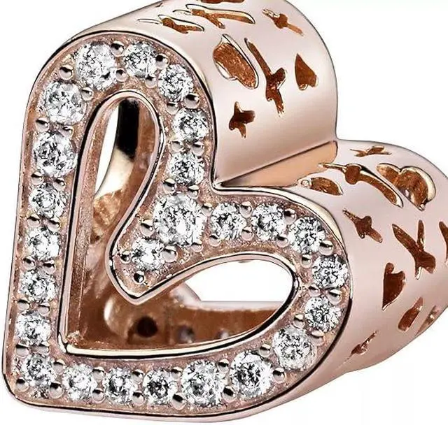 Alt view image 3 of 3 - Pandora Sparkling Freehand Heart Charm