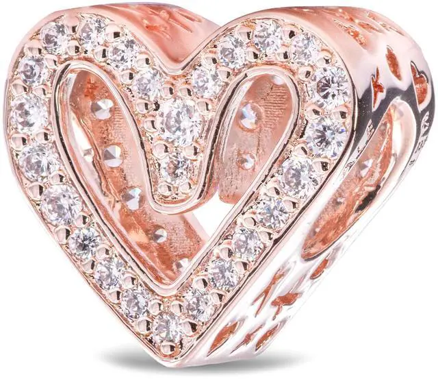 Main image of Pandora Sparkling Freehand Heart Charm