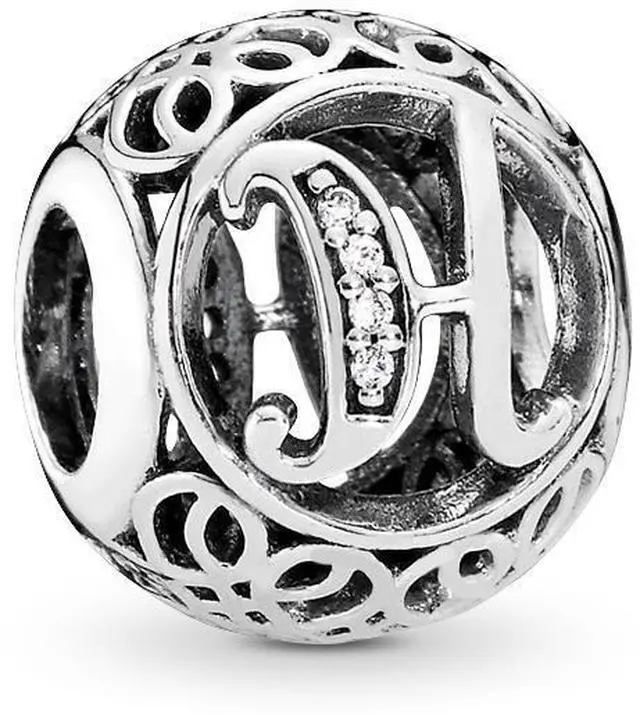 Main image of PANDORA Vintage H - Clear CZ Charm -