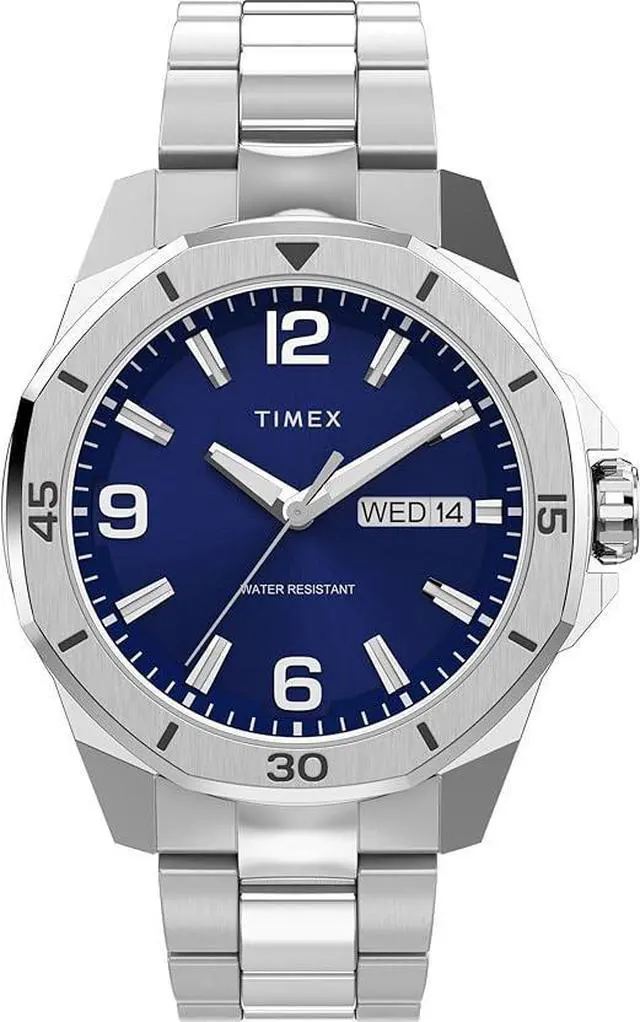 Main image of Timex Essex Blue Dial Stainless Steel Mens Watch