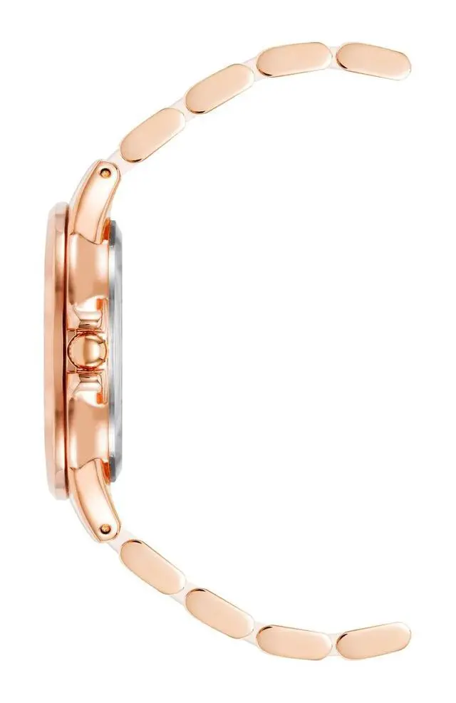 Alt view image 2 of 3 - Anne Klein Stainless Steel Pink Dial Analog Ladies Watch AK-4120BHRG