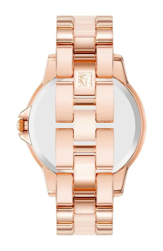 Alt view image 3 of 3 - Anne Klein Stainless Steel Pink Dial Analog Ladies Watch AK-4120BHRG