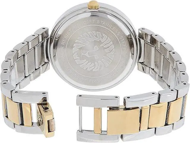 Alt view image 2 of 2 - Anne Klein Two-Tone Navy Blue Sunray Dial Diamond Accent Ladies Watch
