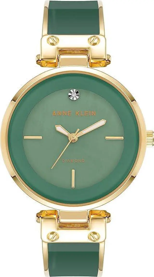 Main image of Anne Klein Diamond-Accented Bangle Ladies Watch