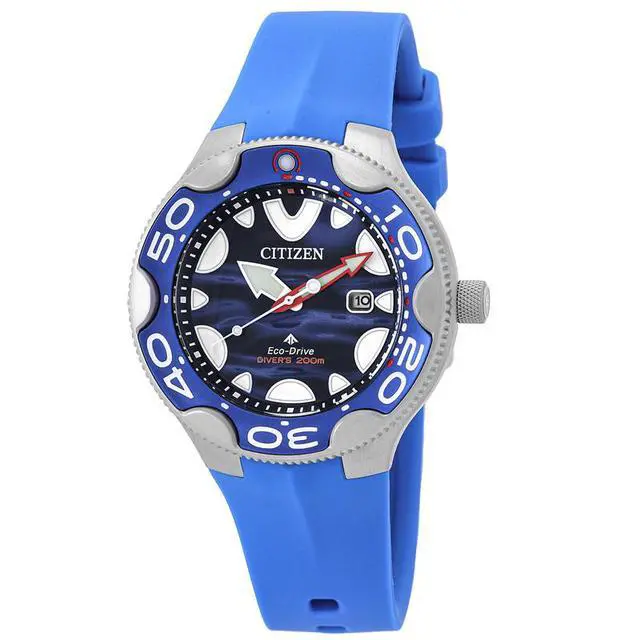 Alt view image 8 of 8 - Citizen Promaster Blue Dial Eco-Drive Diver's 200M Men's Watch BN0238-02L