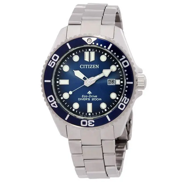 Alt view image 4 of 4 - Citizen Promaster Dive Stainless Steel Blue Dial Eco-Drive BN0260-54L 200M Men's Watch