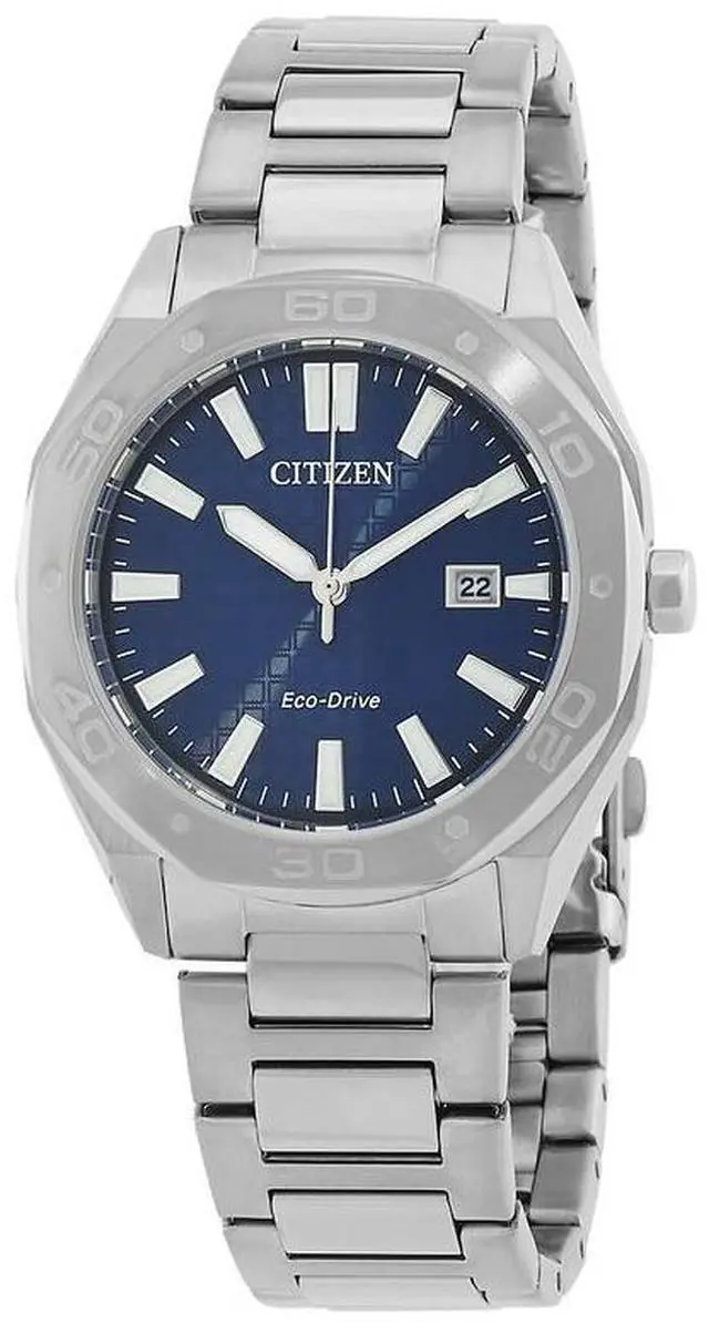 Alt view image 5 of 5 - Citizen Eco-Drive Stainless Steel Blue Dial BM7630-80L 100M Men's Watch