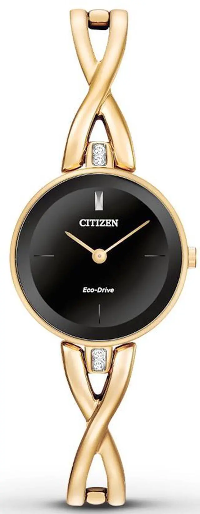 Main image of Citizen Eco-Drive Silhouette Gold-Tone Ladies Watch