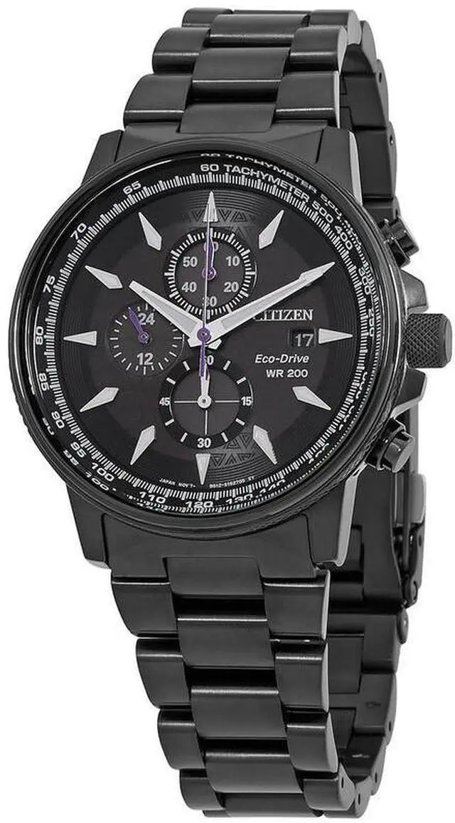 Main image of Citizen Eco-Drive Marvel Black Panther Chronograph Black Dial Mens Watch