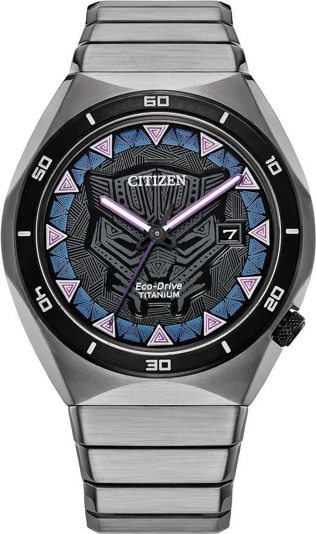 Main image of Citizen Black Panther Eco-Drive Black Dial Mens Watch