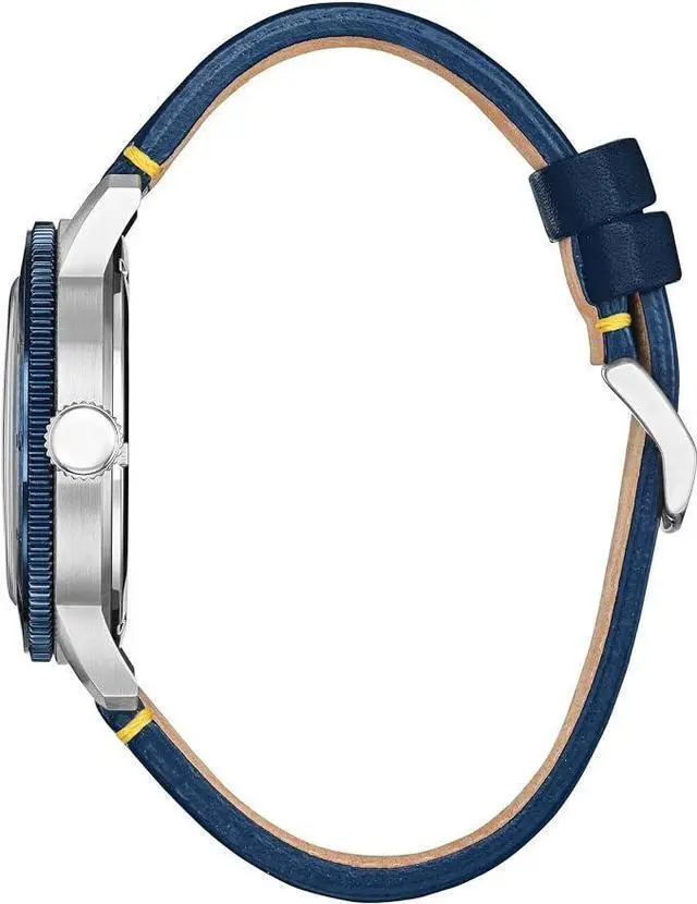 Alt view image 3 of 3 - Citizen Eco-Drive Disney Donald Duck Blue IP Leather Mens Watch