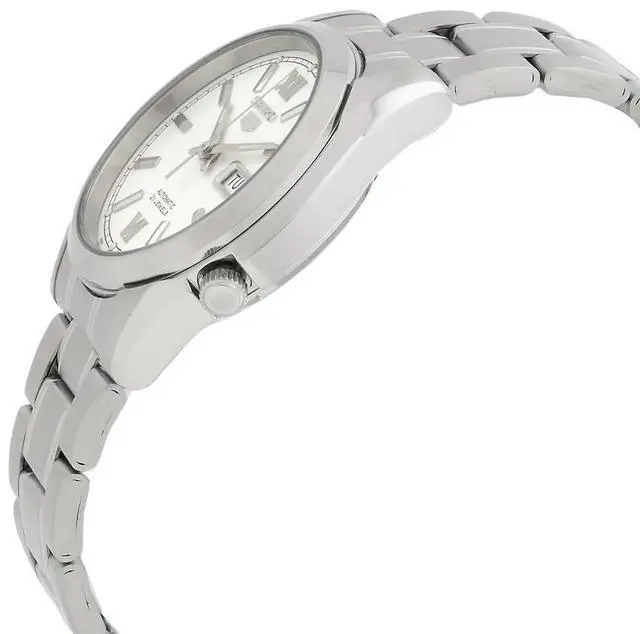 Alt view image 10 of 10 - Seiko 5 #SNKL51K1 Men's Stainless Steel Silver Dial Self Winding Automatic Watch