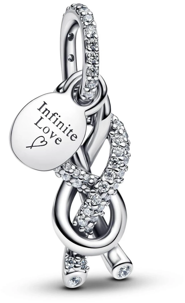 Alt view image 2 of 2 - Pandora Pave Infinity Knot Dangle Charm