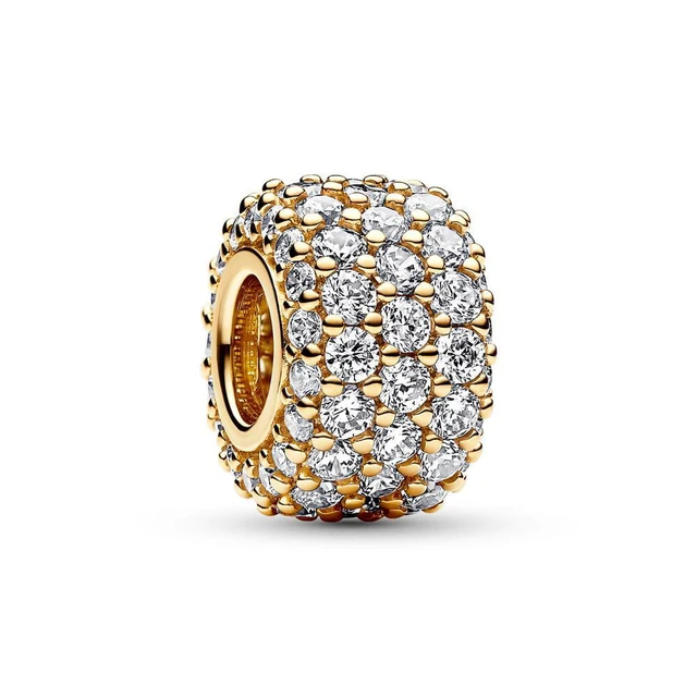 Alt view image 3 of 3 - Pandora Sparkling Pave Triple-row Charm