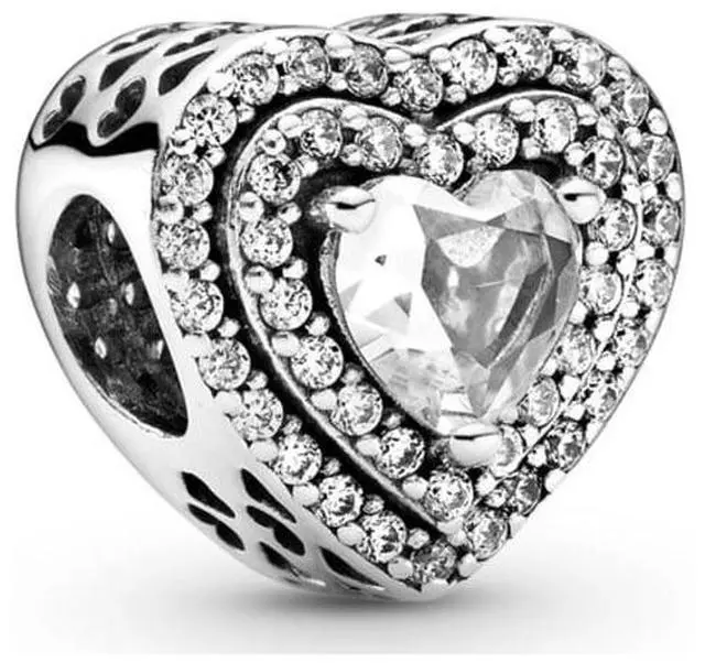 Alt view image 3 of 3 - PANDORA Sparkling Leveled Hearts Charm