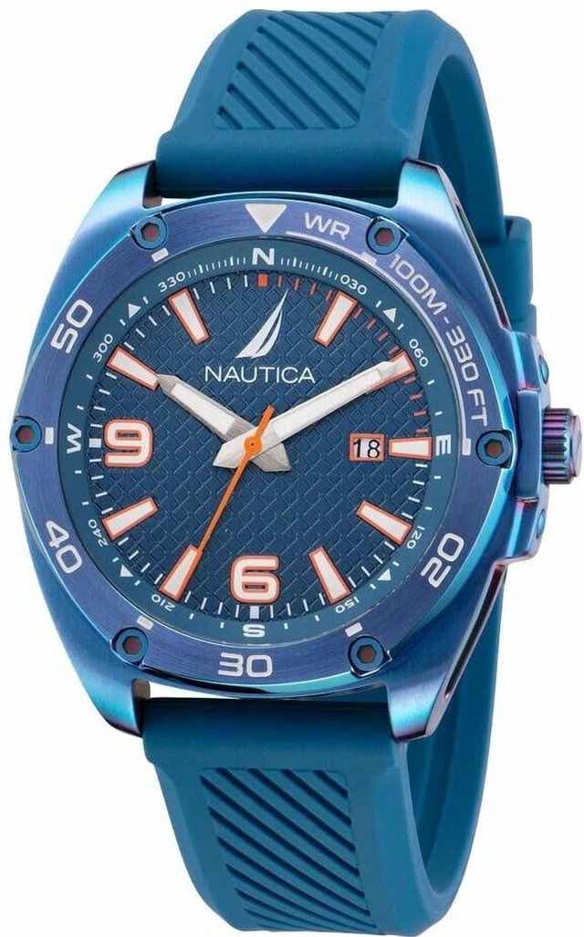 Alt view image 3 of 3 - Nautica Tin Can Bay Blue Silicone Mens Watch
