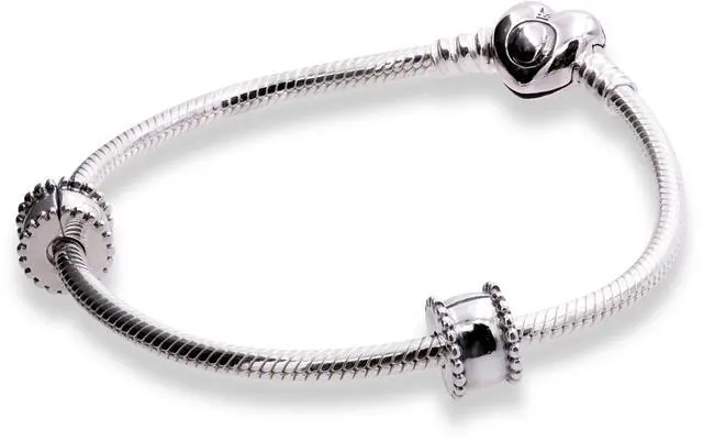 Alt view image 3 of 3 - Pandora Women Iconic Heart Bracelet Set with 2 Clips & 1 Charm Jewelry