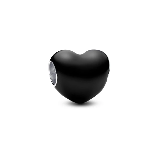 Alt view image 2 of 2 - Pandora Black Heart Charm