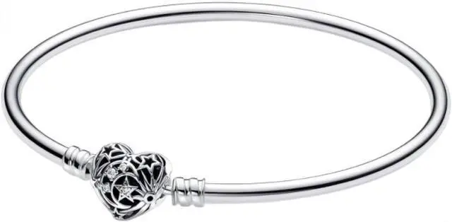 Alt view image 2 of 2 - Pandora Moments Celestial Heart Clasp Bangle