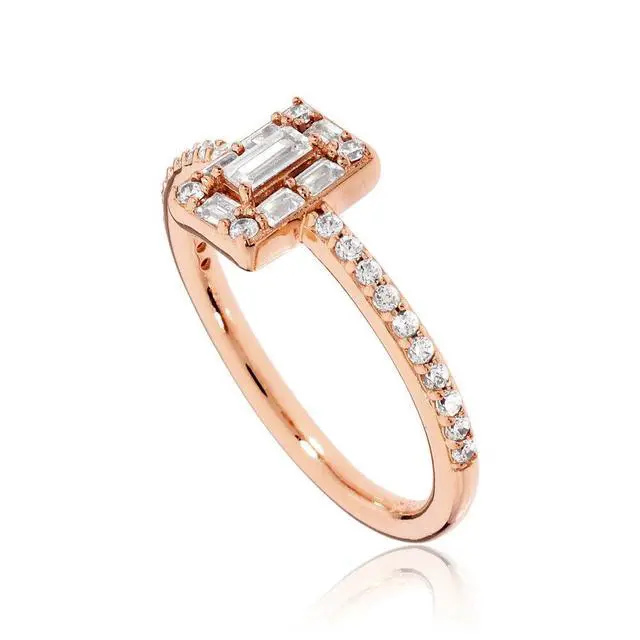 Alt view image 2 of 2 - Pandora Sparkling Square Halo Ring