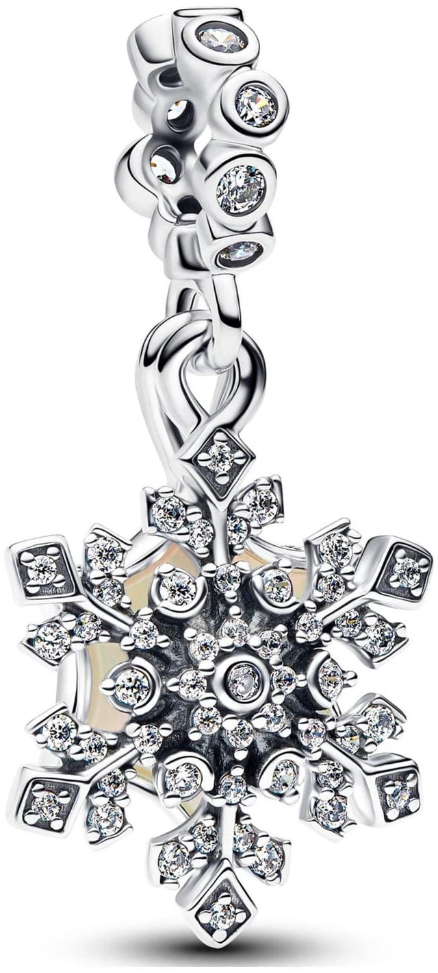 Alt view image 2 of 2 - Pandora Opalescent Snowflake Double Dangle Charm