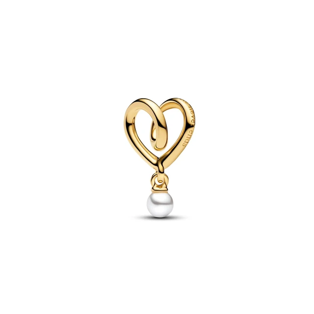 Alt view image 2 of 2 - Pandora Wrapped Heart Charm 14k Gold-Plated Women's Jewelry