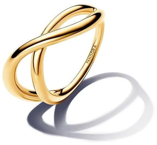 Alt view image 2 of 2 - Pandora Organically Shaped Infinity Ring 14k gold plating