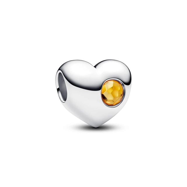 Alt view image 2 of 2 - Pandora Engravable Honey Stone Heart Charm